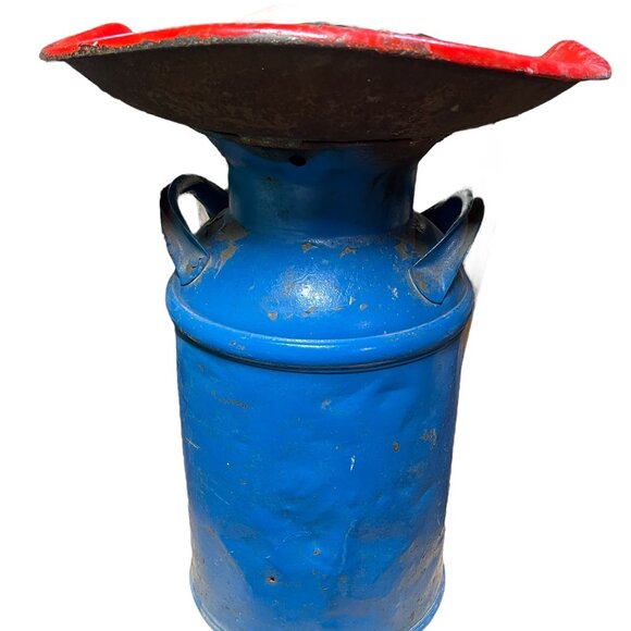 Antique Walter A Wood Tractor Seat On Milk Jug Cast Iron Painted Handmade Decor - Picture 7 of 15